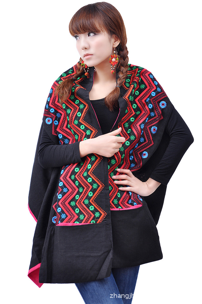 小姐妹1949 民族异域风波西米亚绣花披肩外套