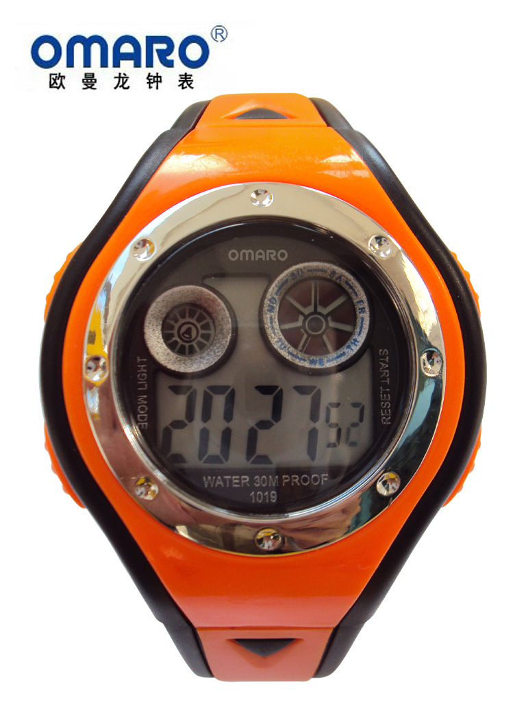 lcd女款电子表 防水冷光运动电子腕表批