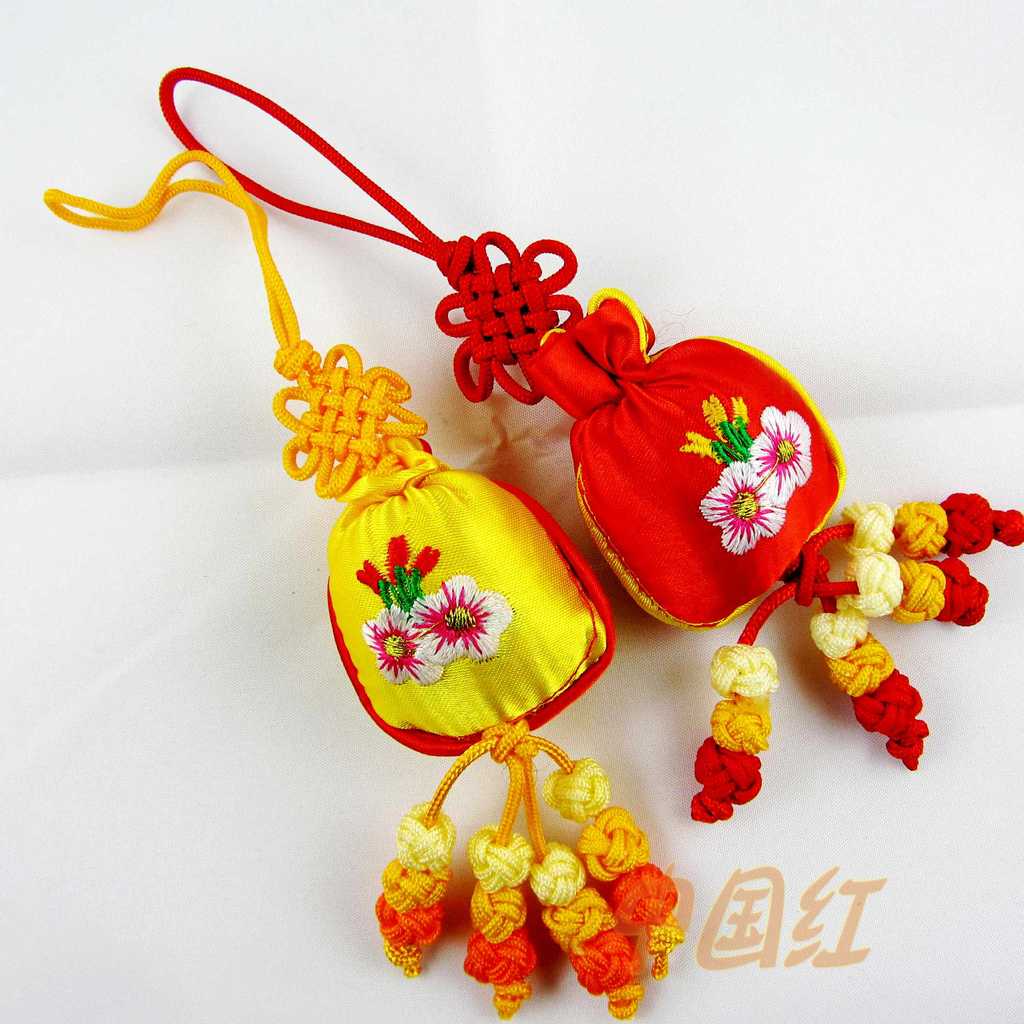 特价韩版刺绣福字香包 中国结财源扣子挂件 端午节香袋 香包
