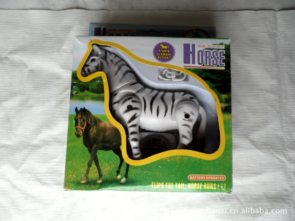 新奇玩具 儿童电动玩具斑马 可以跑的马 玩具斑马