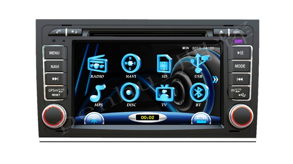 奥迪a4专用dvd导航生产厂家专业定制蓝牙免提电话手写影音系统