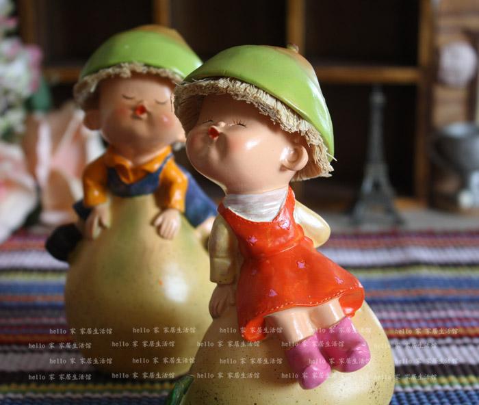 小额批发 精品凤梨娃娃 树脂工艺 家居摆件 情侣礼物 淘宝热销