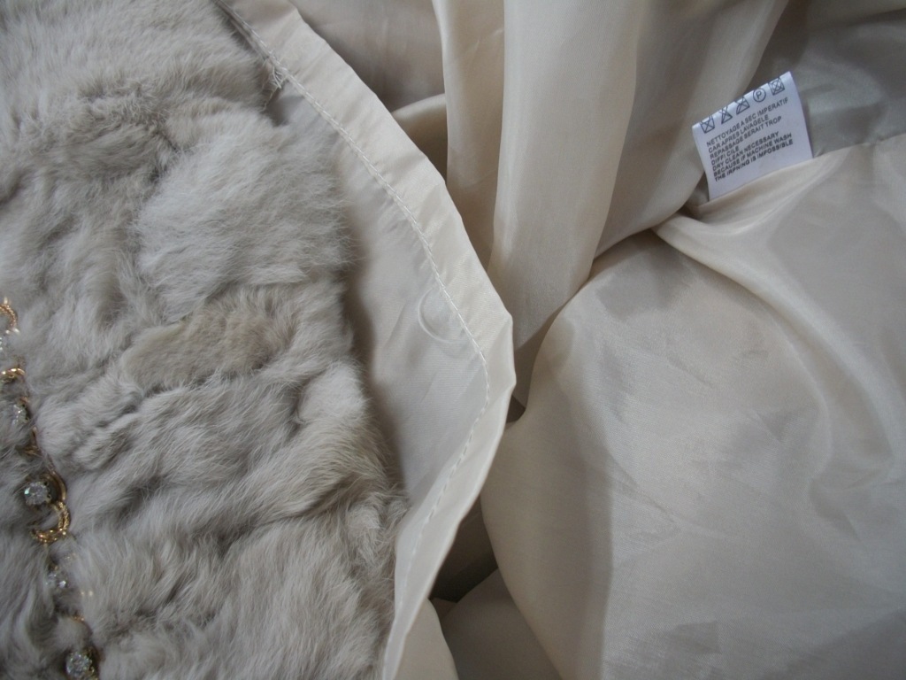 新款大牌毛呢高领獭兔毛皮草连衣裙