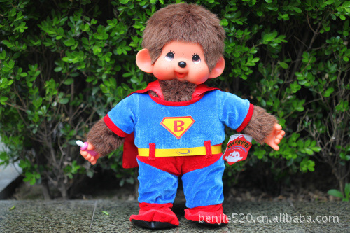批发 原单蒙奇奇monchhichi45cm超人 毛绒玩具 公仔 100.00元/只