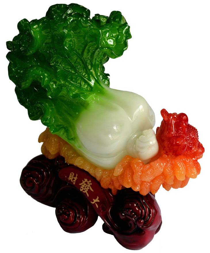 树脂仿玉雕白菜玉器礼品大发财招财旺财促官运事业