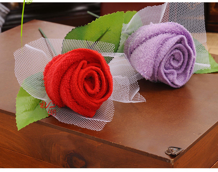 玫瑰花毛巾供 情人节三八妇女节母亲节玫瑰花礼品