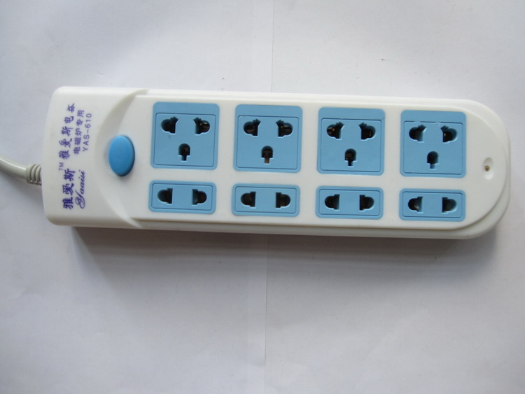 六孔家用插板 雅爱斯-yas610 10a 3m线 ccc认证 多国头适用