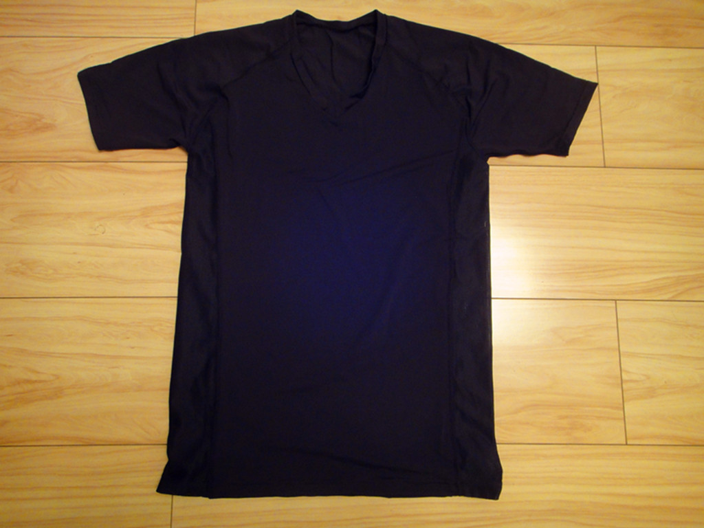 速干衣 紧身tpu半袖 外贸原单body toughness新款v领弹力半袖衫