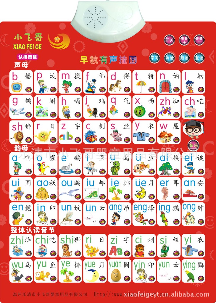 小飞哥 巴比特【美观实用】推荐小飞哥电子发音挂图 拼音早教挂图