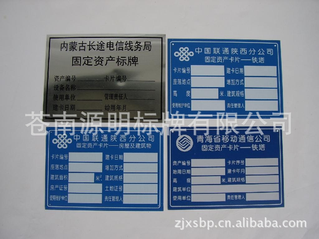 定製固定資產卡片,固定資產標牌,固定資產標籤圖片_1