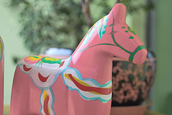 全网独家 瑞典达拉木马套装 北欧经典原木