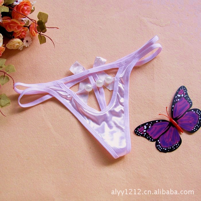 性感珍珠翘臀丁字裤小内女士内裤t裤 批发供应成人用品