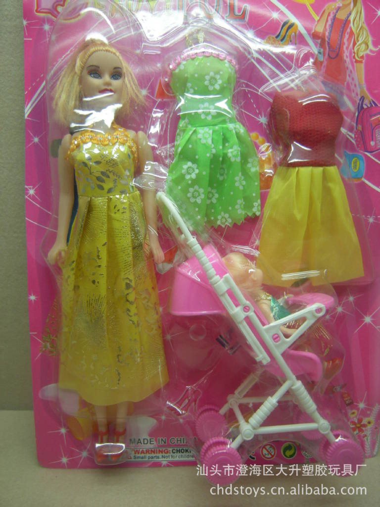 1032d*1只 芭比空身芭比娃娃精美吸板包装 芭比娃娃过家家玩具图片