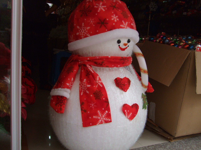 礼帽雪人,泡沫雕塑;大雪人;圣诞节必备圣诞用品,雪人大公仔图片_6