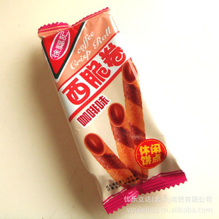 休闲食品 徐福记蛋卷 西脆卷 咖啡味 独立装12斤/箱