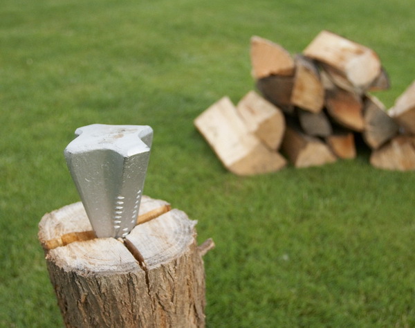 柴尖 铁楔子 宝塔锤 钻石柴尖 wood grenade log splitting wed