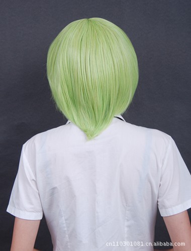 英雄传说 零之轨迹/瓦吉*赫米斯菲亚 金绿色30cm收脸cos假发