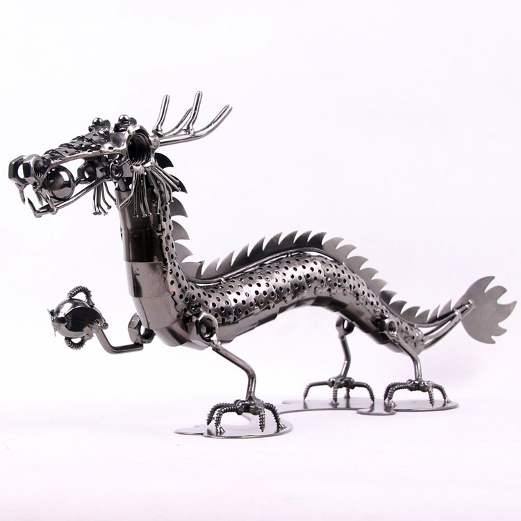 mettle 镇宅摆件铁艺中国龙工艺品 装饰礼品【实地认证企业】