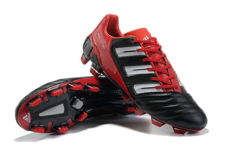 全新上市特惠 时尚经典猎鹰11代tpu 袋鼠皮耐磨足球鞋 黑红色