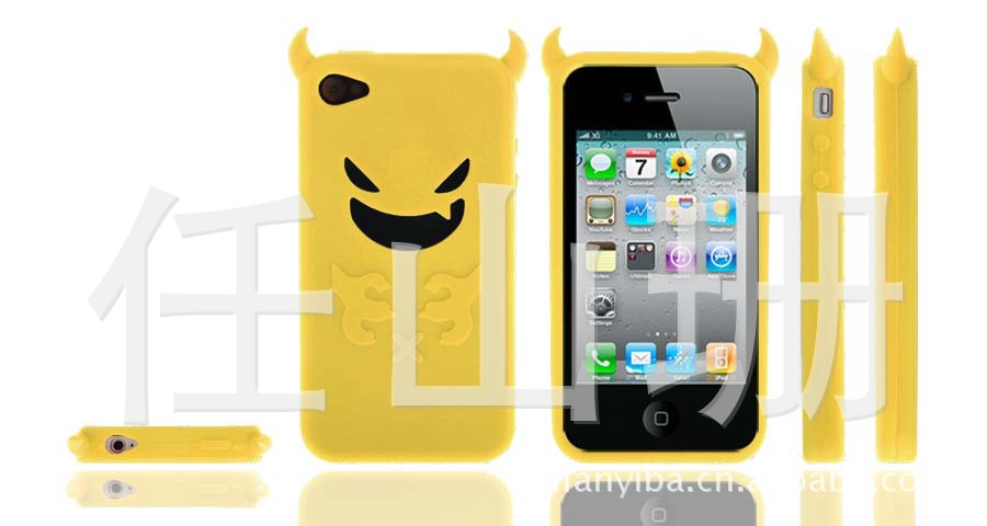 苹果4代 iphone4/4s硅胶套 手机套 小魔鬼 恶魔手机套 软壳