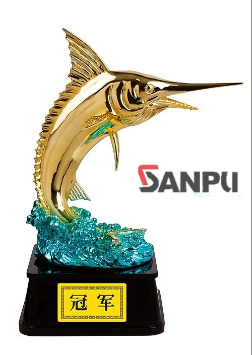 特色奖杯钓鱼比赛奖杯金牌金奖冠军