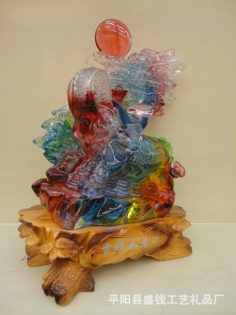 厂家直销工艺品 冰花一帆风顺 树脂工艺品 礼品摆件 摆件树脂