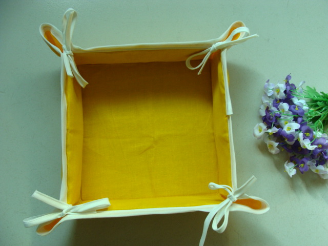 厂家直销棉质环保面包篮 置物篮 圆形面包篮 方形面包篮