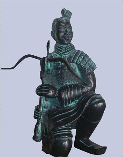 西安礼品 特色文化礼品 仿古青铜器 兵马俑 跪射俑 秦俑