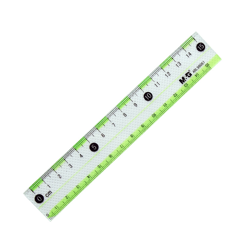 新品尝鲜 易看多功能直尺arl96061 15cm透明直尺学生