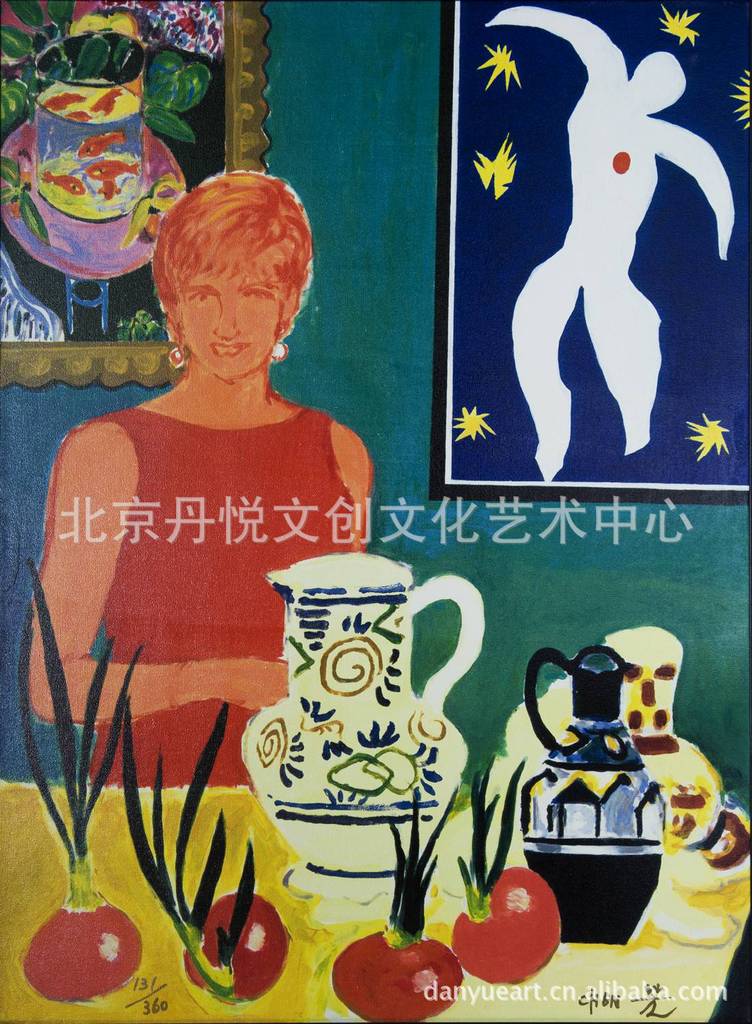 命名為「收藏家黛安娜」的作品裡陳博士巧妙地引用了馬蒂斯(matisse