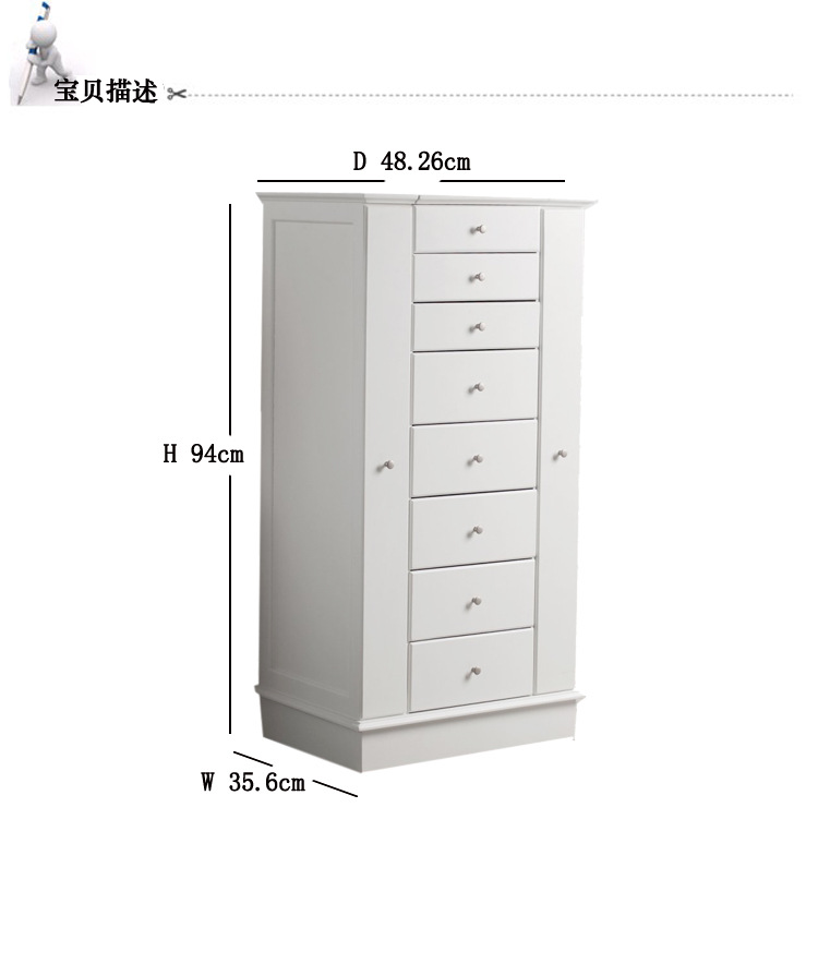 新品上市 实木珠宝柜首饰柜 厂家定做生产图片_4