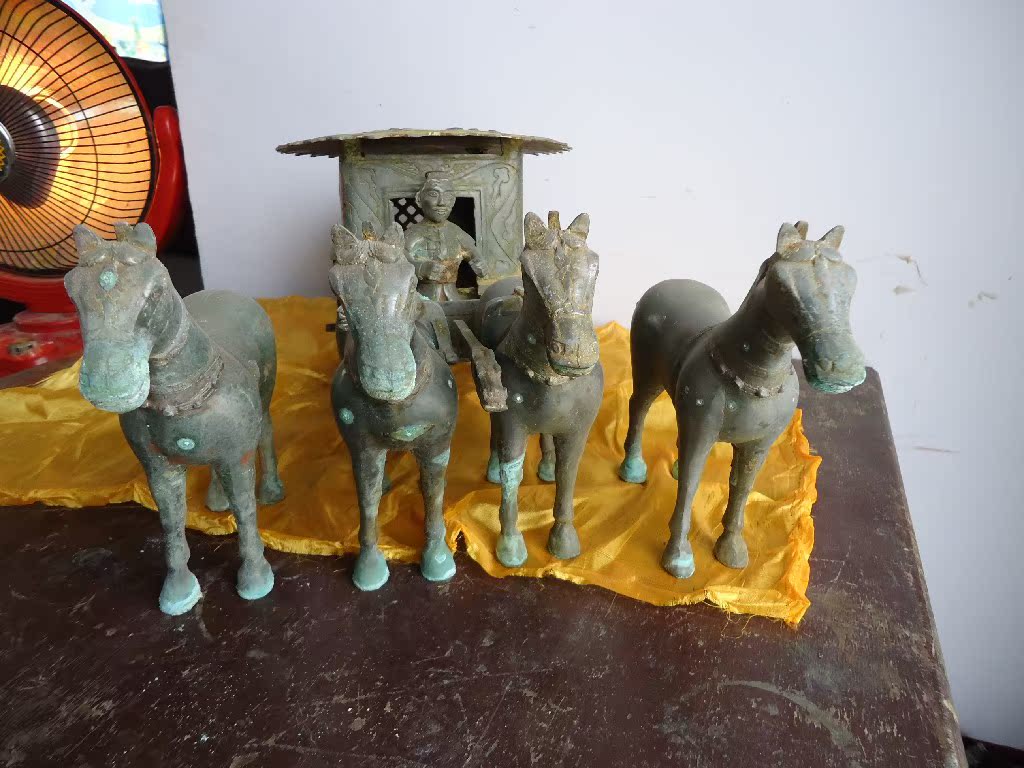 兵马俑马拉车|仿古青铜器|烟涧青铜器|商务礼品|批发零售|古董