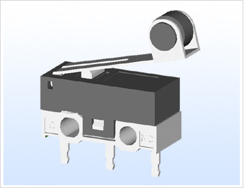 微動開關micro switch,帶輪帶柄行程微動開關 點動 復位mx-112