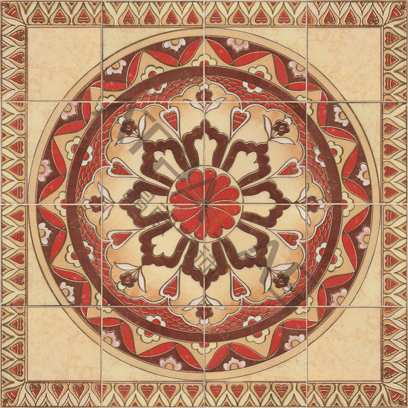 【厂家直销】艺术砖拼图 地毯砖拼图 镀金抛晶砖拼花