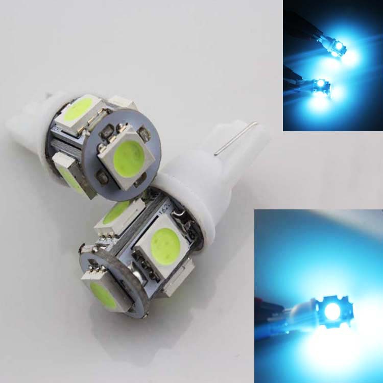 t10 5050 示寬燈 牌照燈 閱讀燈 5w 冰藍燈 汽車led燈 5smd