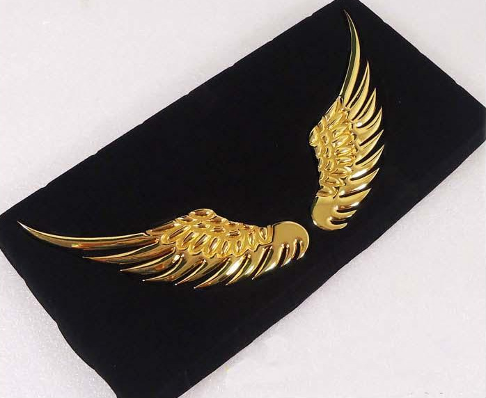 汽车改装贴 纯金属车标贴 3d立体鹰翼车贴 天使翅膀车身贴