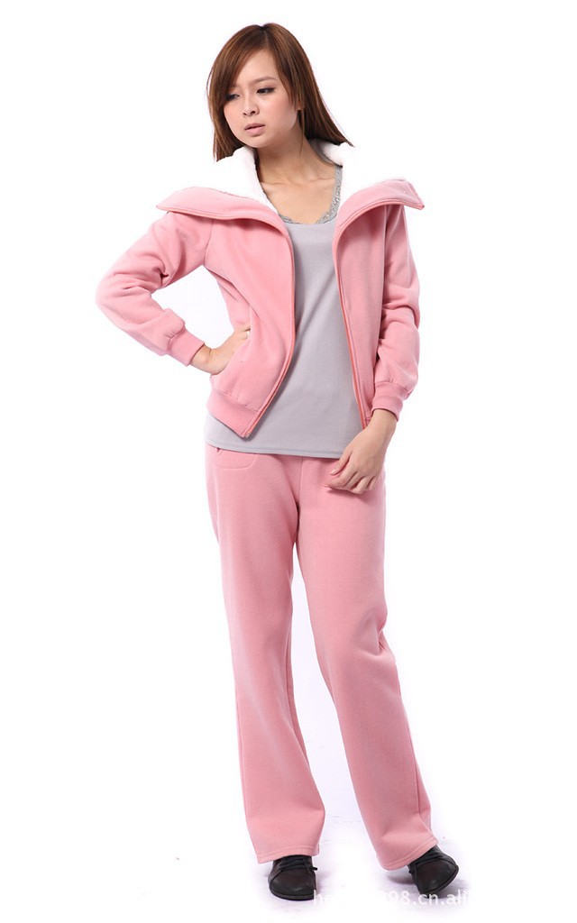 星跳服饰运动装唯美 韩版女式羊羔绒大翻领休闲唯美运动服唯美936