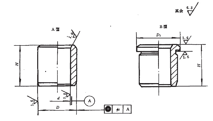 4-1995 钻套用衬套机床夹具零件 a