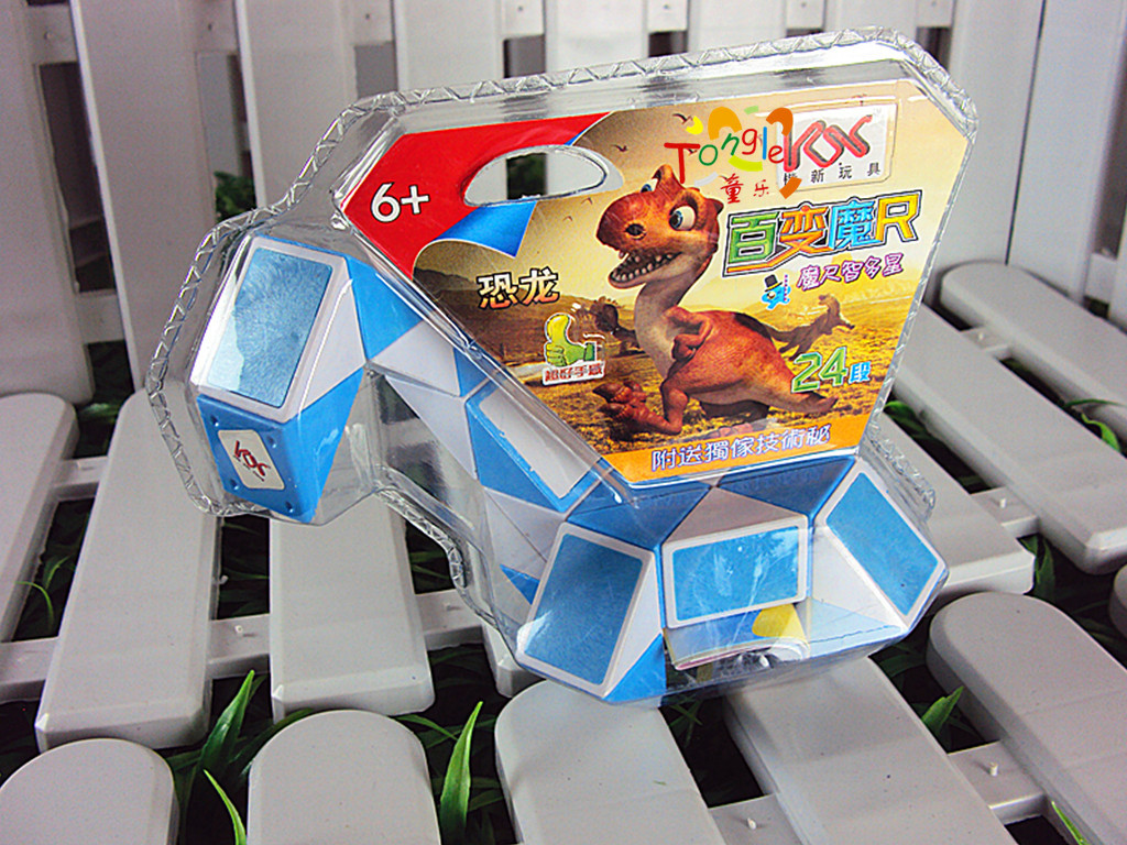 玩具批发供应小额混批24段魔尺魔棍可爱小恐龙百变魔尺益智玩具图片