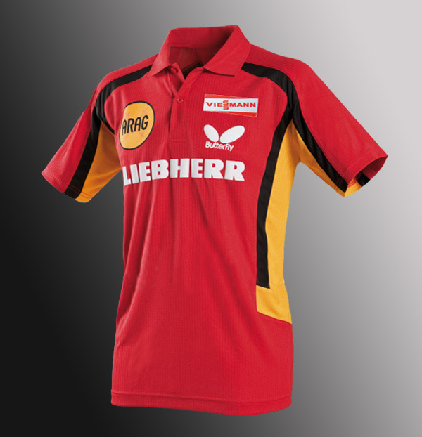 批发供应高质量蝴蝶乒乓球服德国队服比赛服