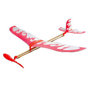 雷鸟橡筋动力飞机模型/橡皮筋航模滑翔飞机diy拼装雷鸟橡皮筋飞机