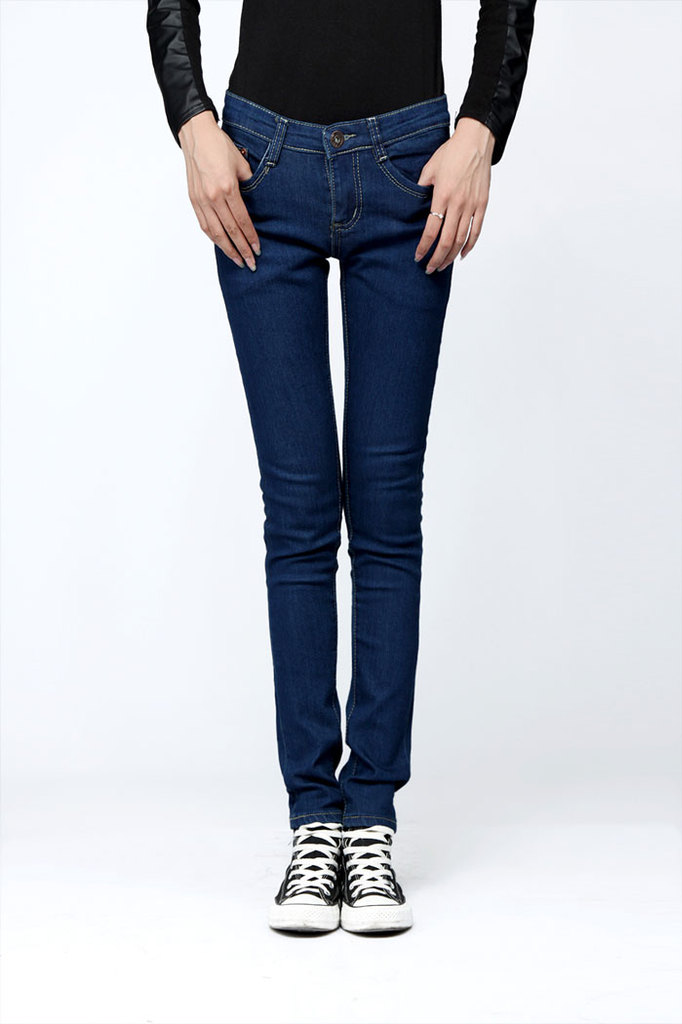 胖m牛仔裤 加大码中腰韩版小脚裤 特大码女裤 弹力 27--40