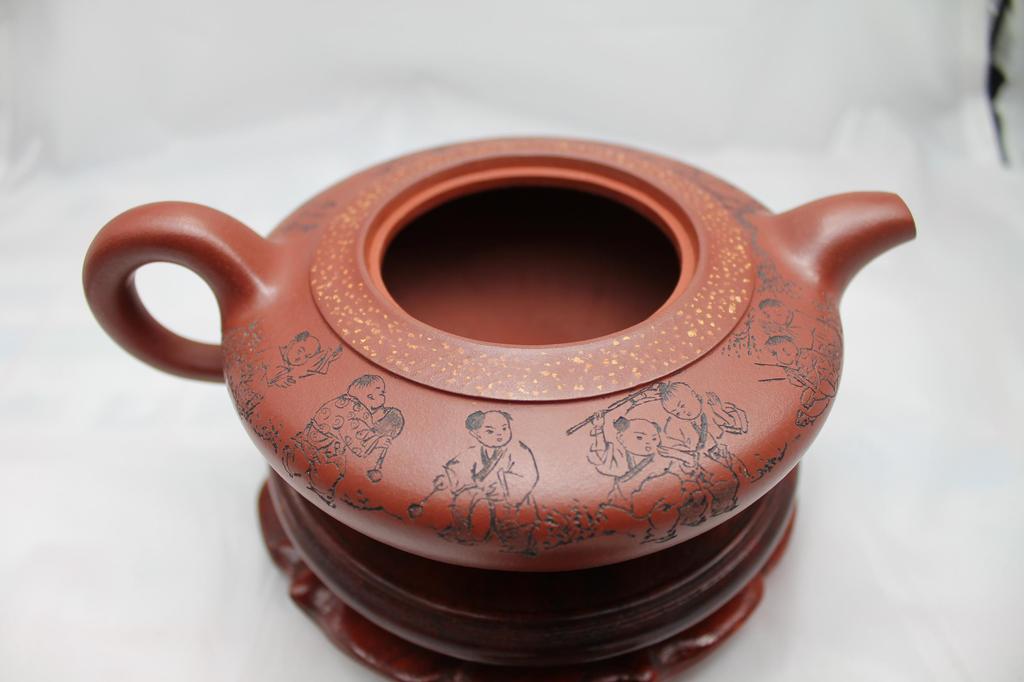 宜兴紫砂 名人名作 高级工艺师张洪法全手工自作 百子壶