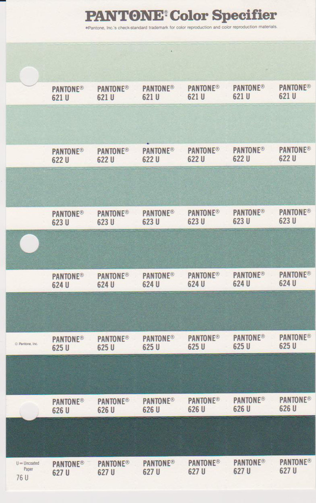 621u,622u,623u,624u,625u,626u,627u 76u pantone 单张 色卡