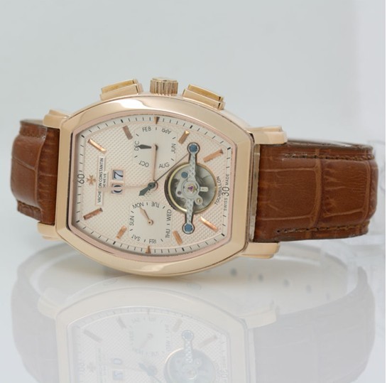 服装鞋帽箱包,钟表眼镜 钟表 手表/腕表 江诗丹顿方形男表六针日历