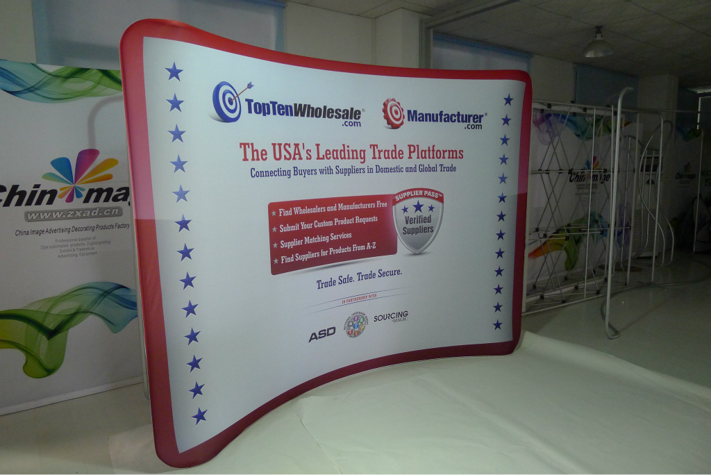 厂家供应快布秀画面拉网展架易拉幕快展photobooth