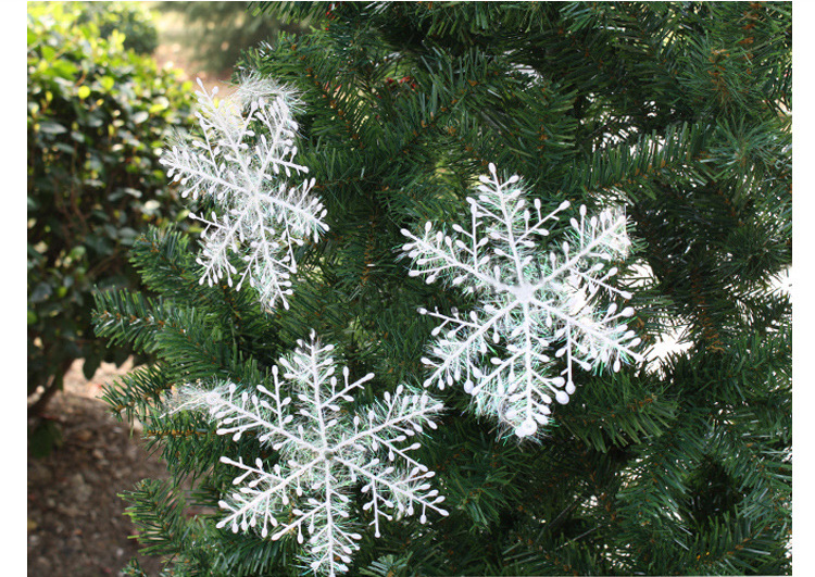 圣诞树挂件雪花片橱窗玻璃墙壁圣诞节装饰品酒店圣诞布置用品批发