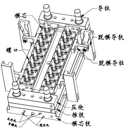 pet瓶胚模具 一出12 油瓶气封瓶胚模具图片, pet瓶胚模具 一出12 油瓶