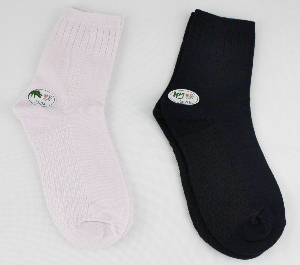 纳米抗菌除臭袜子 托玛琳竹纤维袜子批发厂家 托玛琳袜子