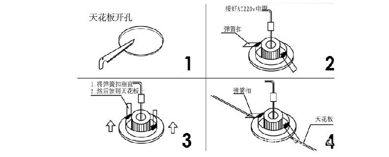 射灯拆卸方法图解图片